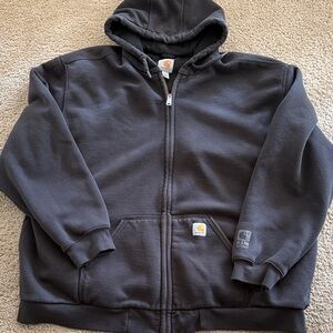 Carhartt Black Hooded Sweatshirt Rain Defender